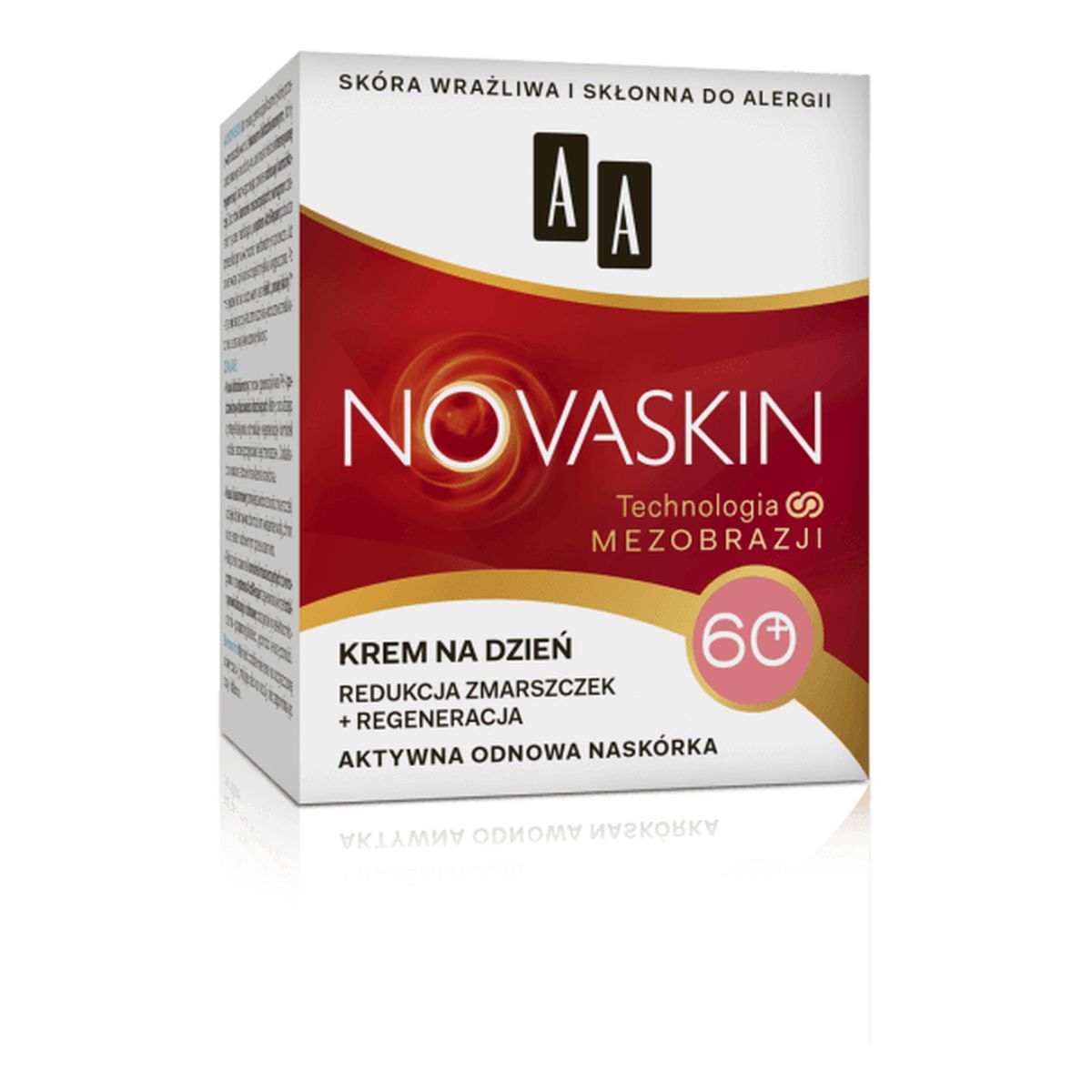 AA Novaskin 60+, Krem na dzień - redukcja zmarszczek + regeneracja, cera dojrzała, 50ml