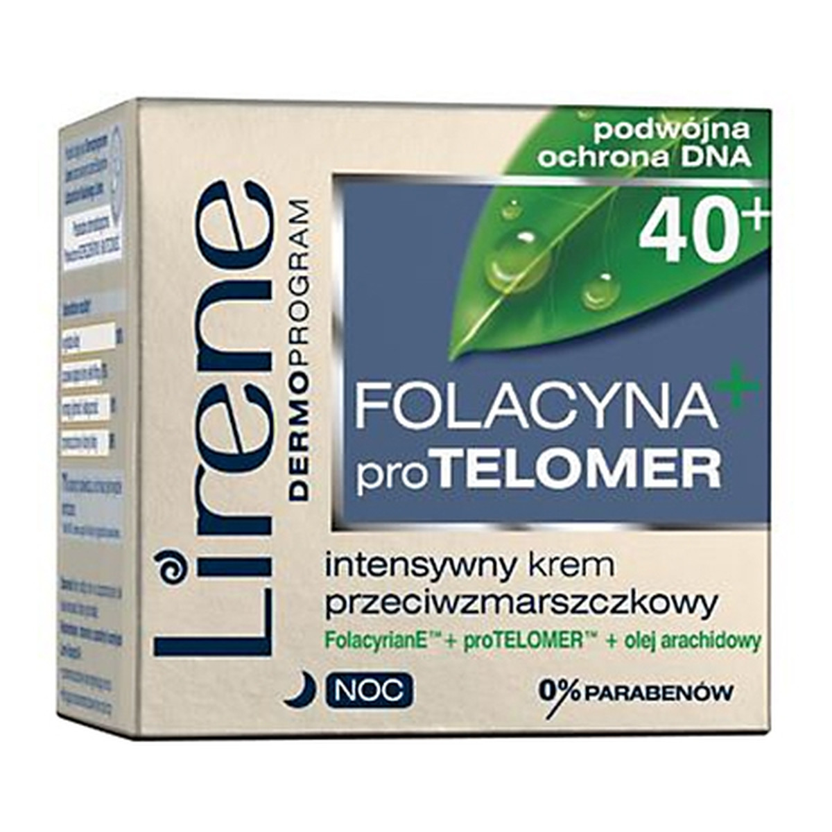 Lirene 40+ Folacyna proTelomer krem przeciwzmarszczkowy na noc 50ml
