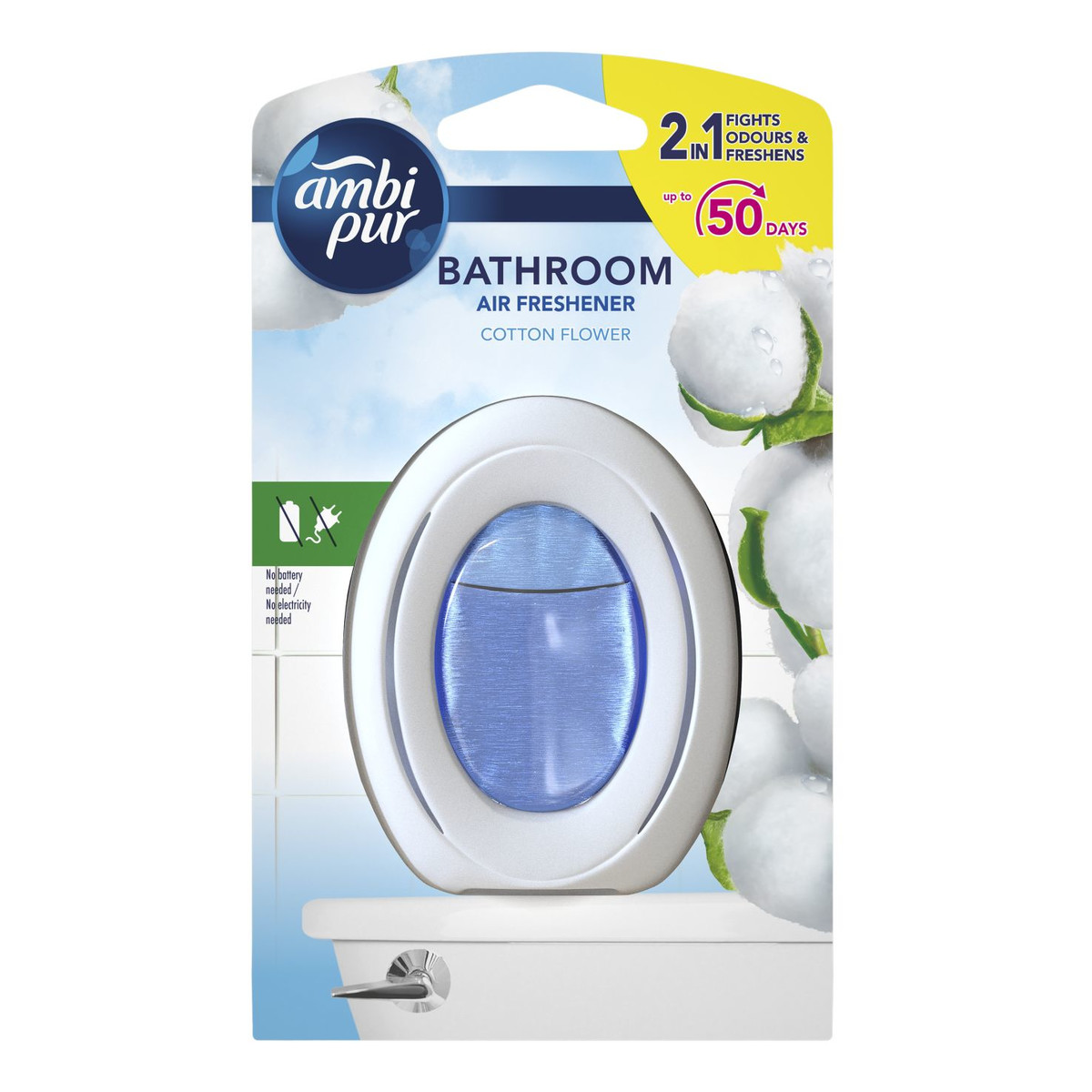 Ambi Pur Bathroom Odświeżacz powietrza nieelektryczny 2in1 Cotton Flower 7.5ml