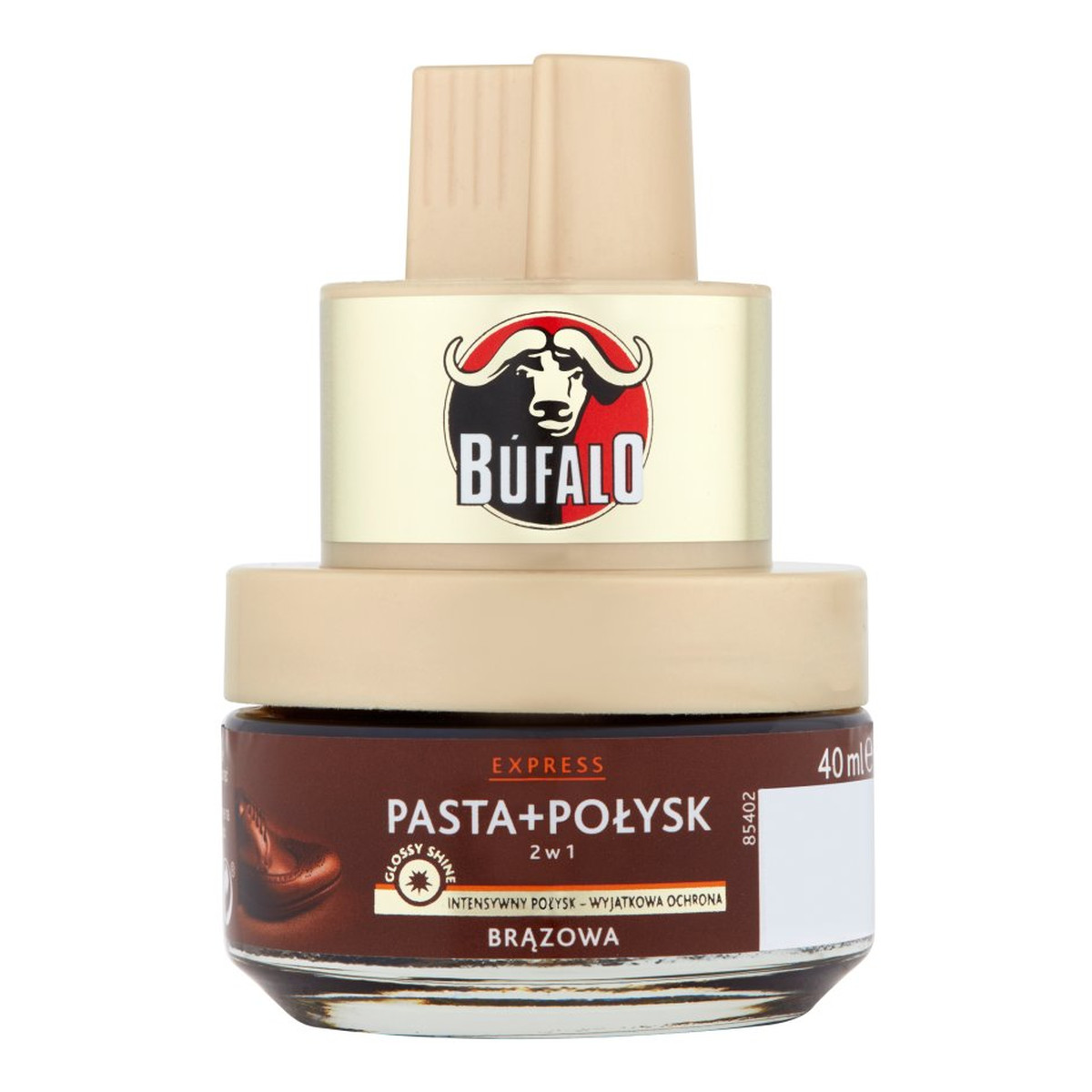 Búfalo PASTA DO BUTÓW Z GĄBKĄ BRĄZOWA 40ml