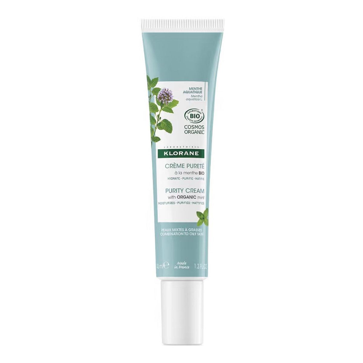 Klorane Aquatic Mint Purity Cream Krem do skóry mieszanej i tłustej 40ml