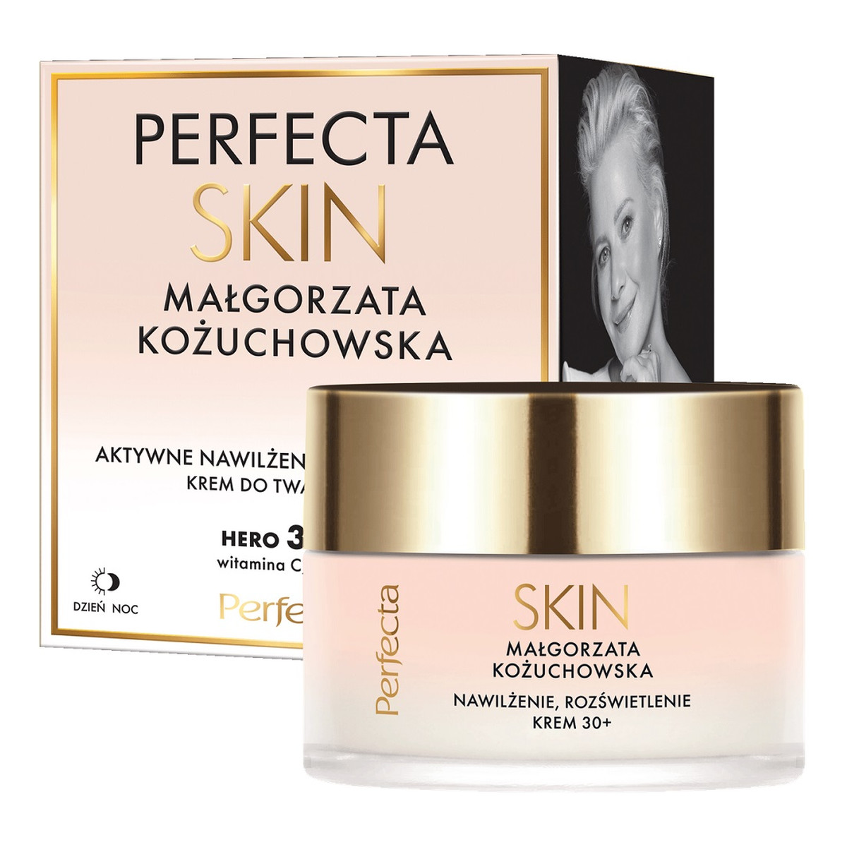 Perfecta Skin Małgorzata Kożuchowska nawilżająco-rozświetlający Krem na dzień i na noc 30+ 50ml