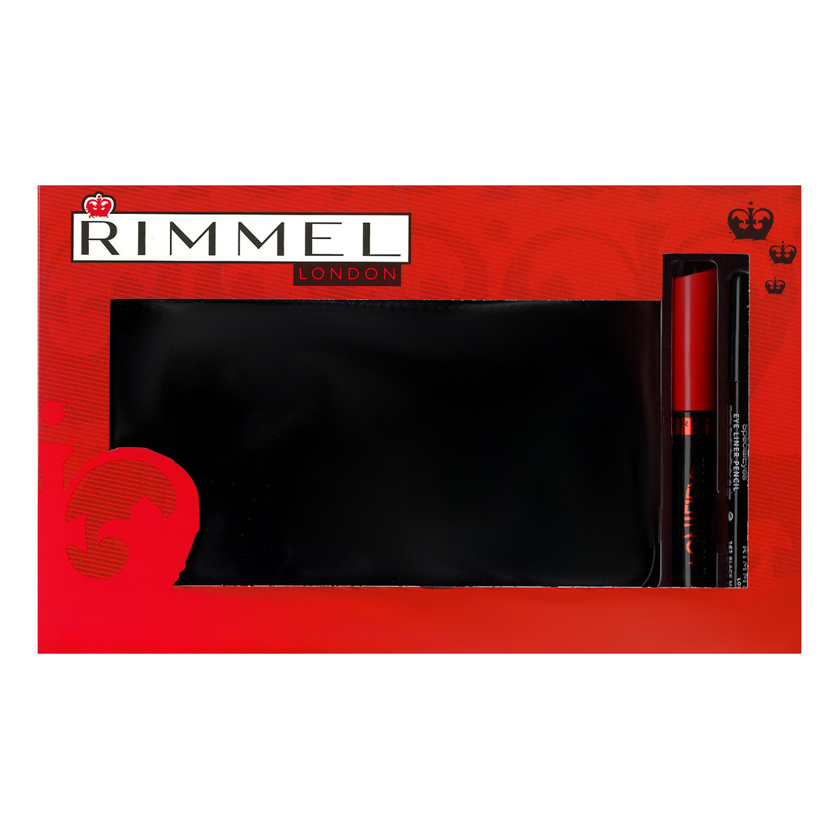 Rimmel Zestaw Tusz Magnif`Eyes & Kredka Do Oczu & Torebka