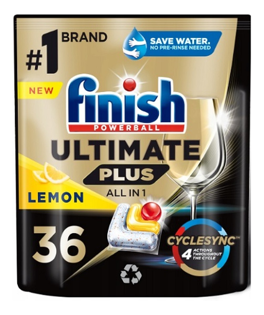 Ultimate plus kapsułki do zmywarki lemon 36szt