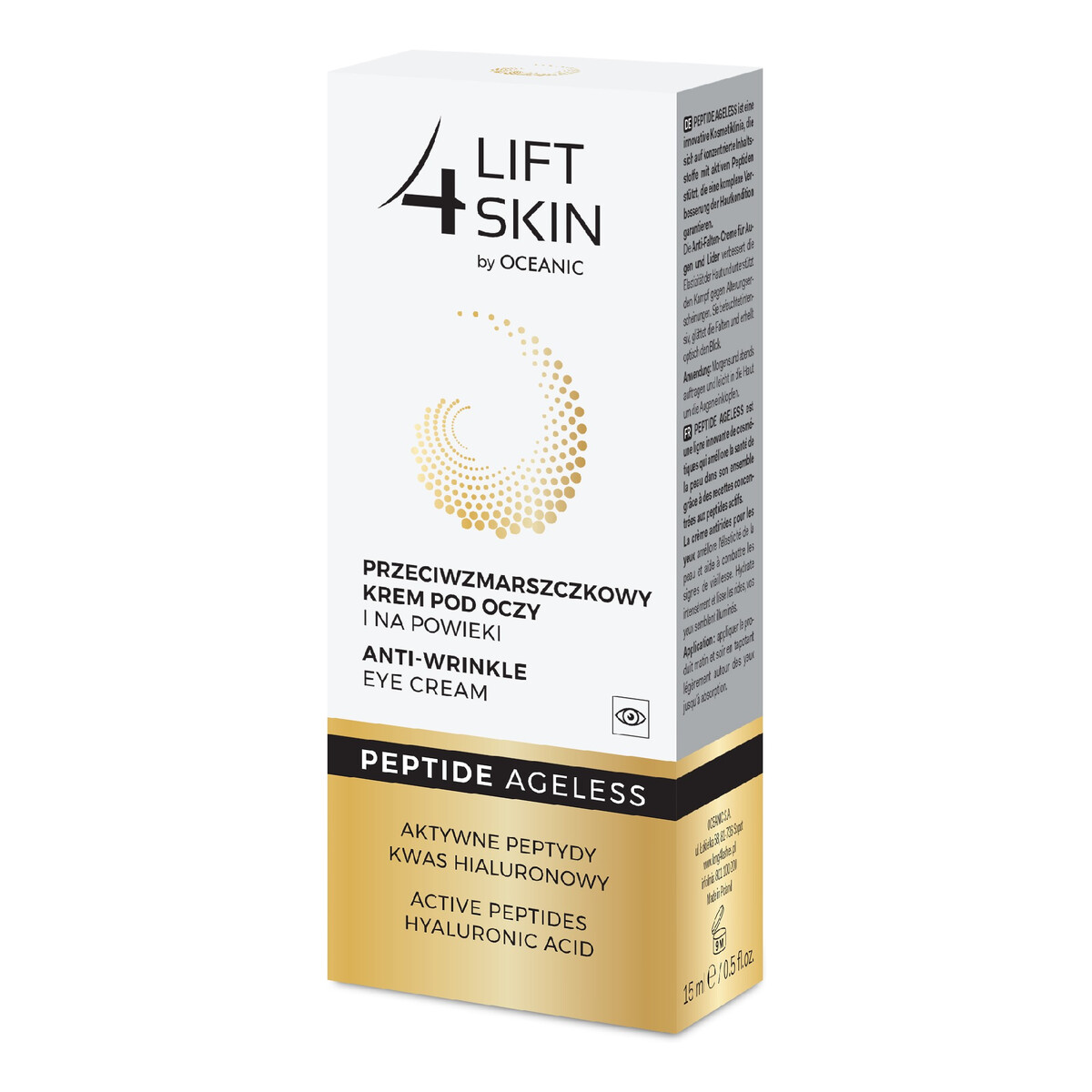 Lift 4 Skin Peptide Ageless Krem pod oczy i na powieki przeciwzmarszczkowy 15ml