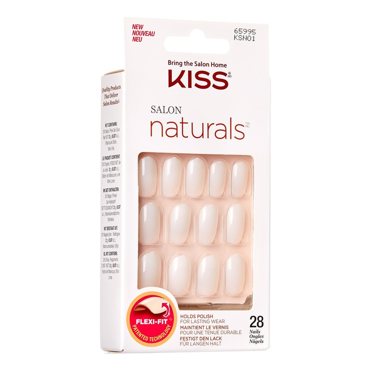 Kiss Salon Naturals Sztuczne paznokcie Break Even 28szt.
