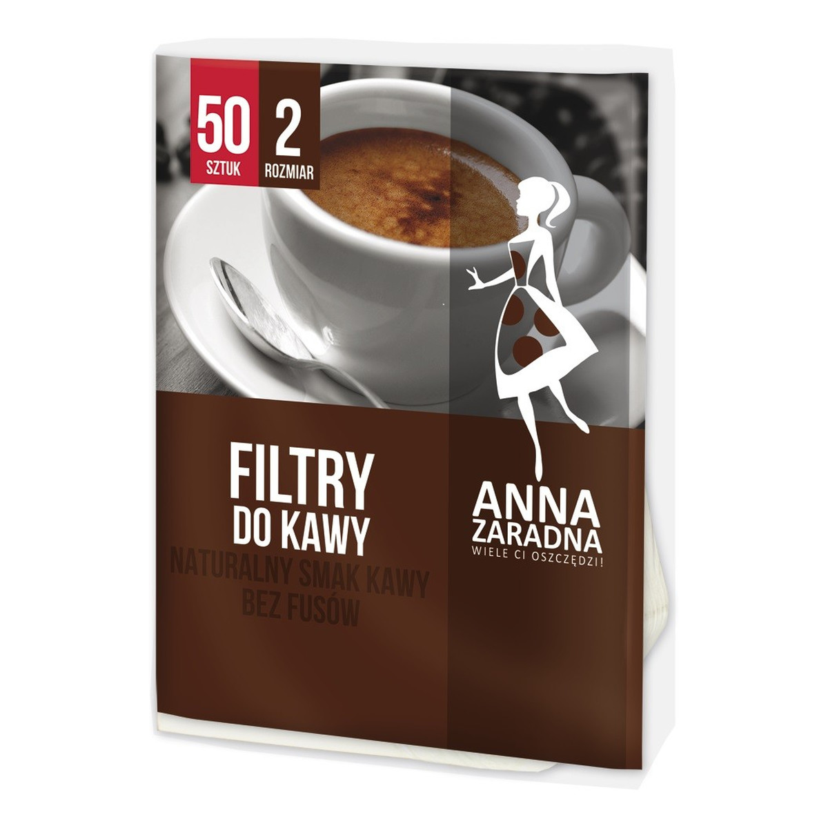 Anna Zaradna Filtry do kawy rozmiar 2 - 50szt.