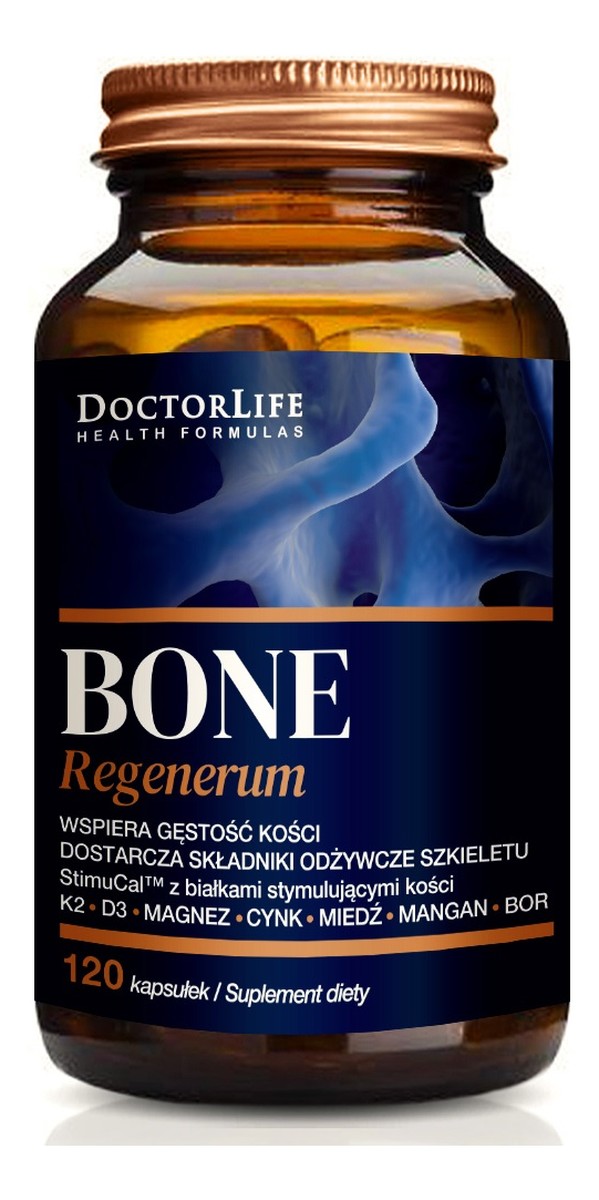 Bone regenerum zaawansowany kompleks wapnia suplement diety 120 kapsułek