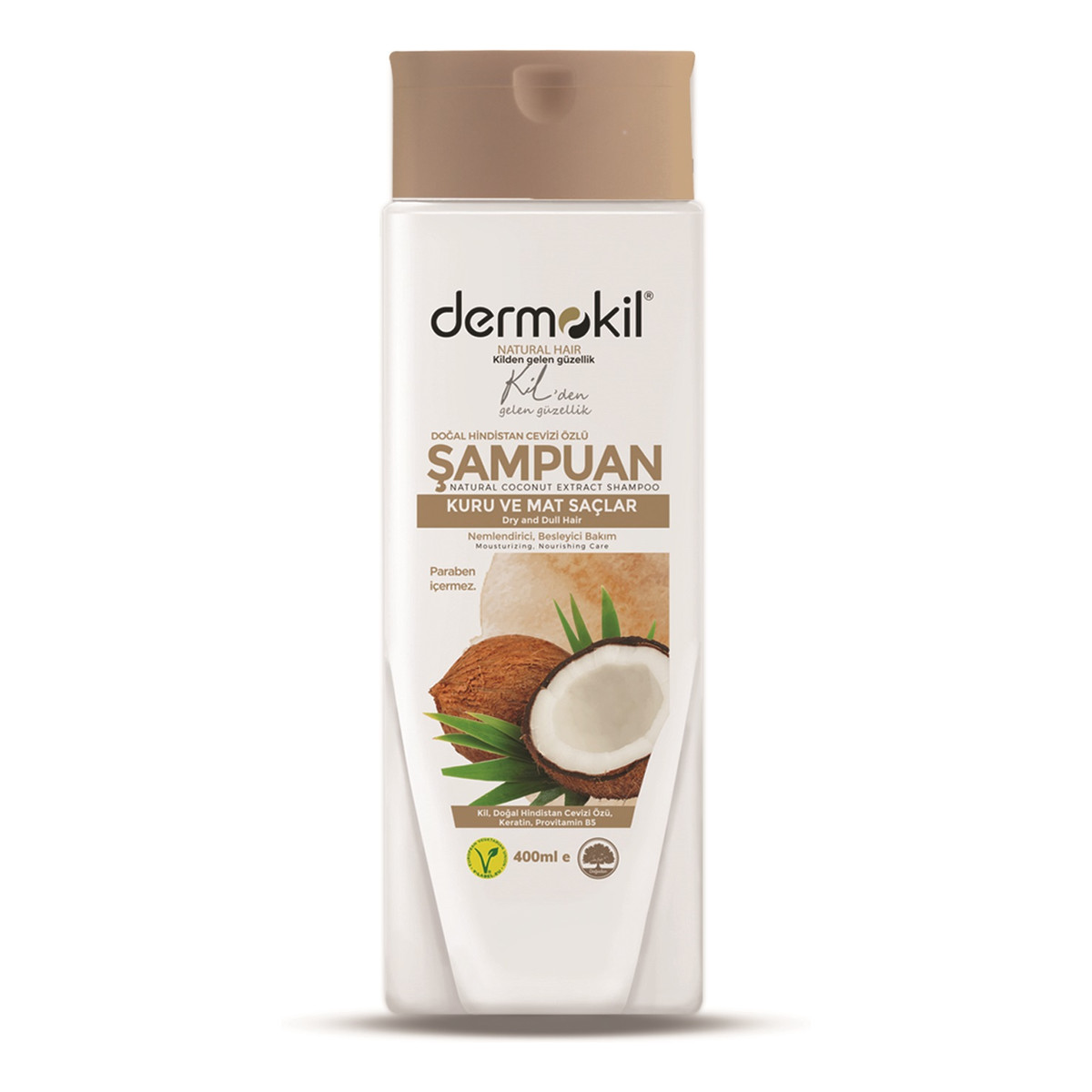 Dermokil Natural hair szampon do włosów suchych coconut 400ml
