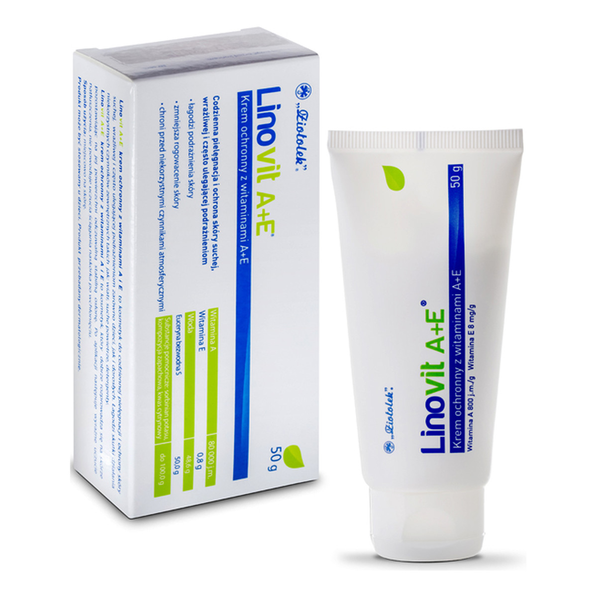 Ziołolek LinoVit Krem ochronny do twarzy z witaminami A i E 50g