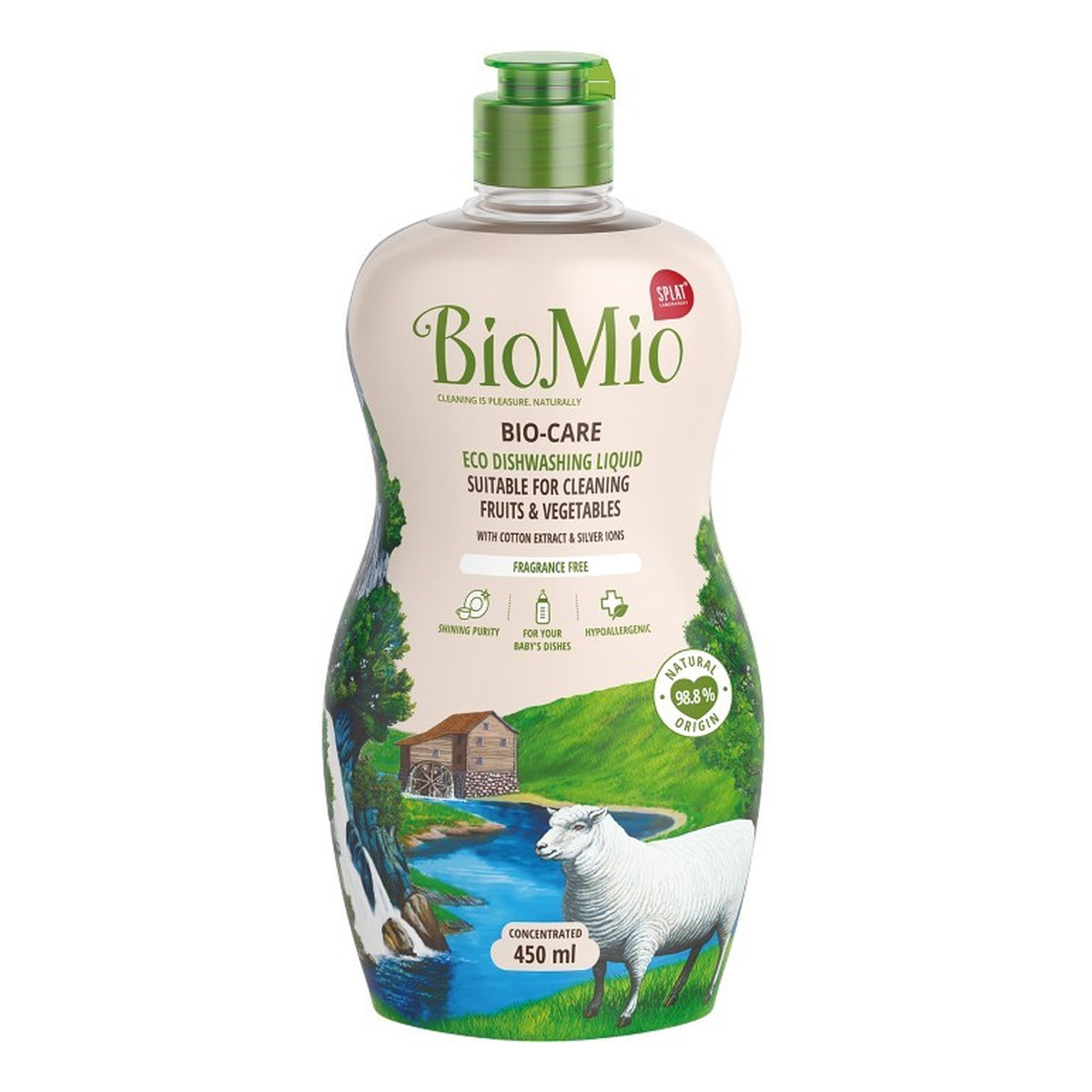 BioMio BIO-Płyn do mycia naczyń, owoców i warzyw bezzapachowy 450ml