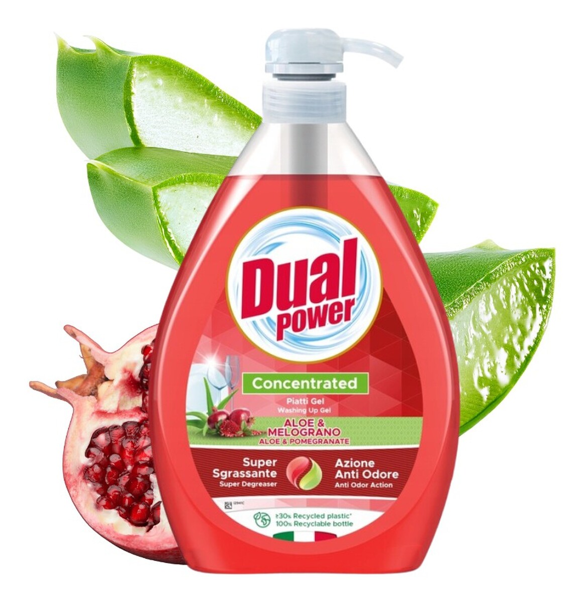 Płyn do mycia naczyń o konsystencji żelu ALOES I GRANAT z pompką