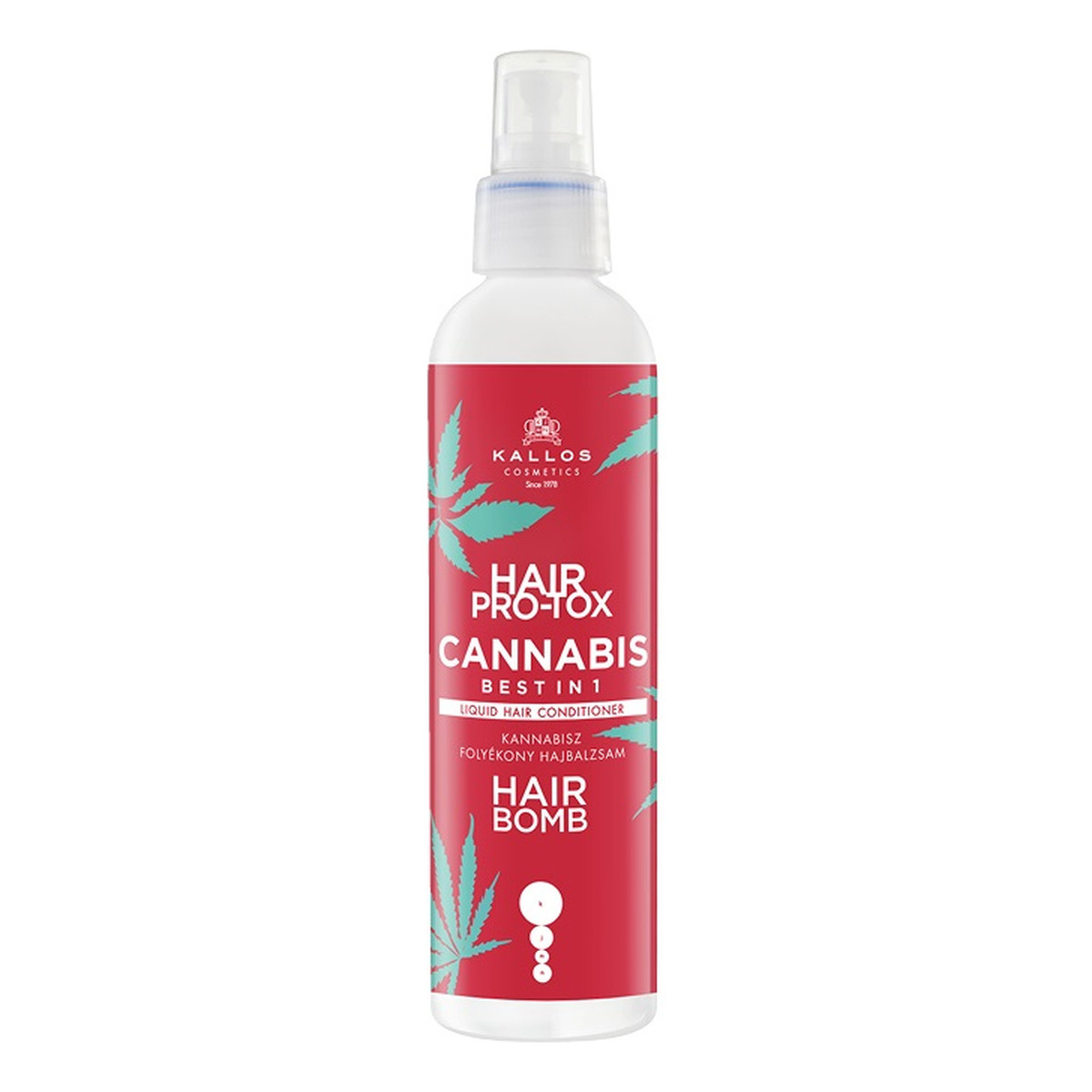 Kallos Kjmn hair pro-tox cannabis odżywka do włosów bez spłukiwania z olejkiem z nasion konopi 200ml