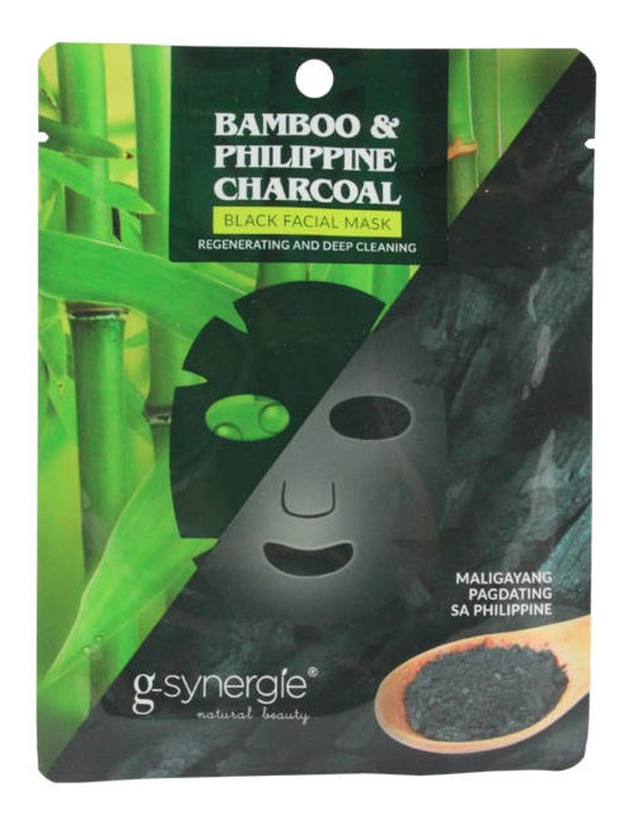 maseczka do twarzy w płachcie Bambus & Filipiński Węgiel Drzewny