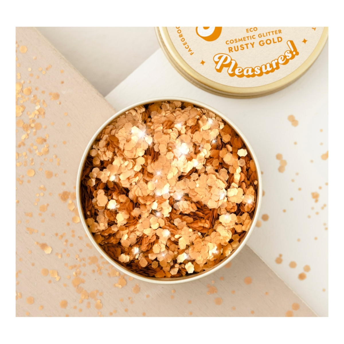 Ministerstwo Dobrego Mydła No Guilty Bio brokat do zdobienia twarzy i ciała - RUSTY GOLD 10g