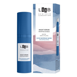 Laab am:pm night serum eksfoliujące 0.1% glycolic acid encapsulated