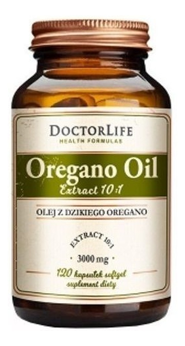 Oregano Oil olej z dzikiego Oregano 3000mg suplement diety 120 kapsułek