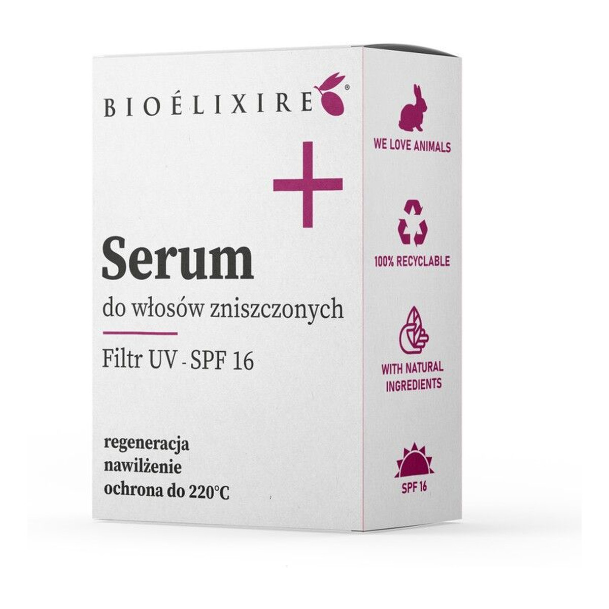 Bioelixire Serum do zniszczonych włosów filtr UV SPF 16 20ml