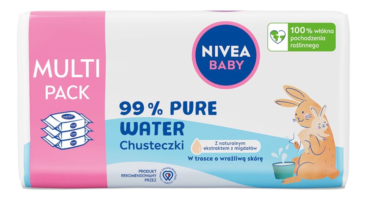 Baby chusteczki biodegradowalne 99% pure water 3x57szt