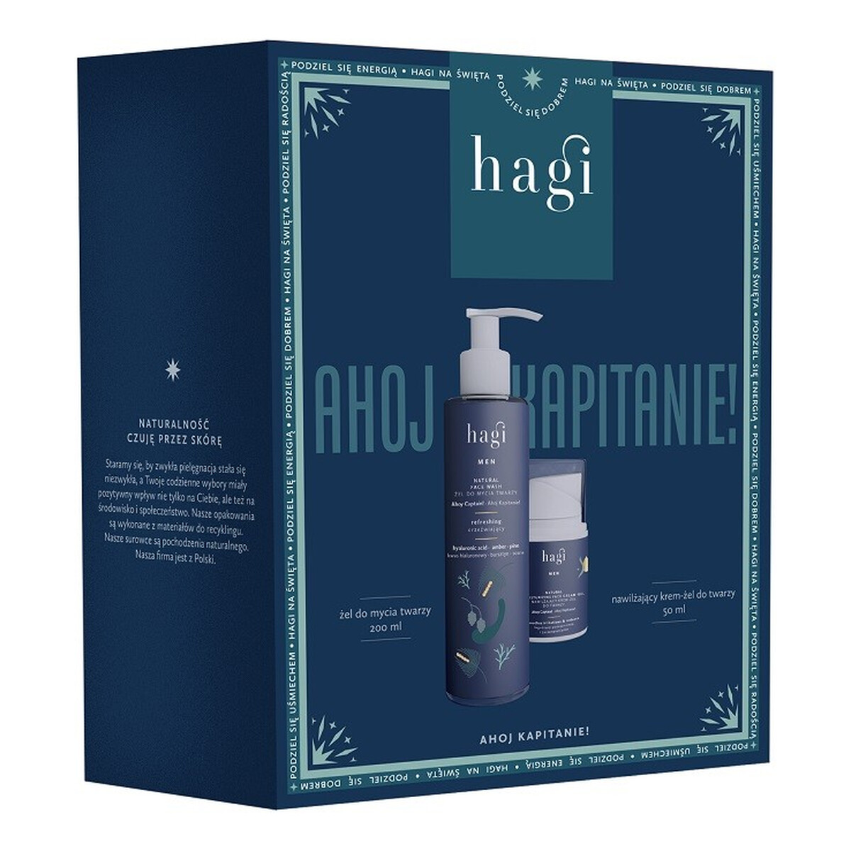 Hagi Ahoj Kapitanie! Zestaw żel do mycia twarzy 200ml + krem-żel nawilżający do twarzy 50ml