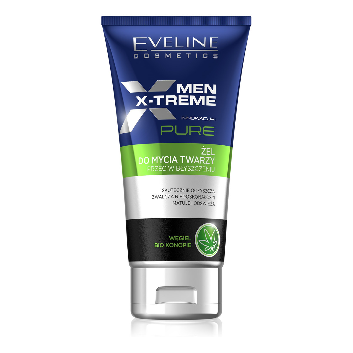 Eveline Men X-Treme Pure Żel do mycia twarzy przeciw błyszczeniu 125ml