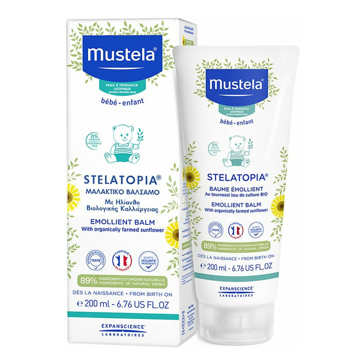 Mustela Stelatopia Emollient Balm Balsam emolient do twarzy i ciała 200ml