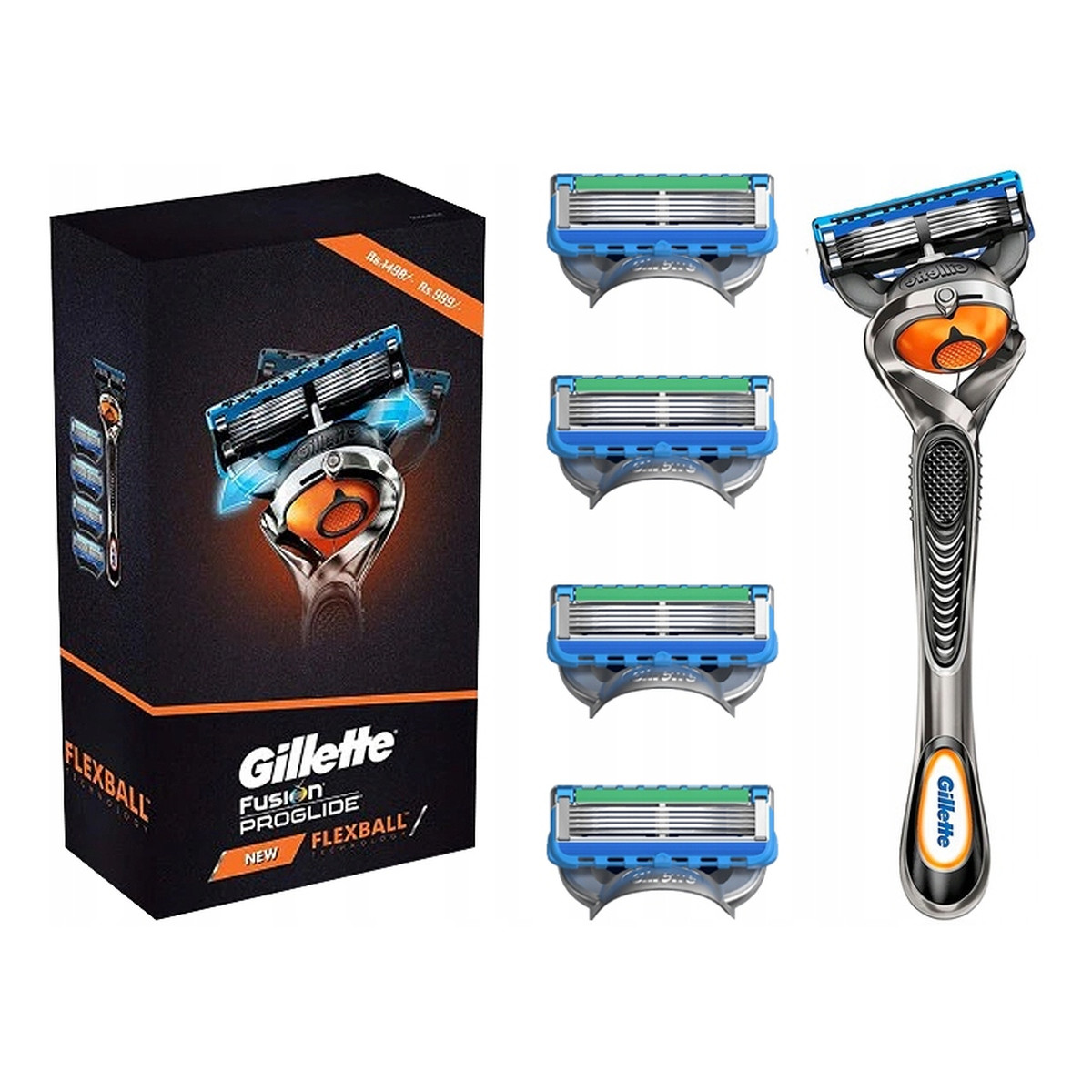 Gillette Fusion Proglide Zestaw Power Maszynka + 5 wkładów