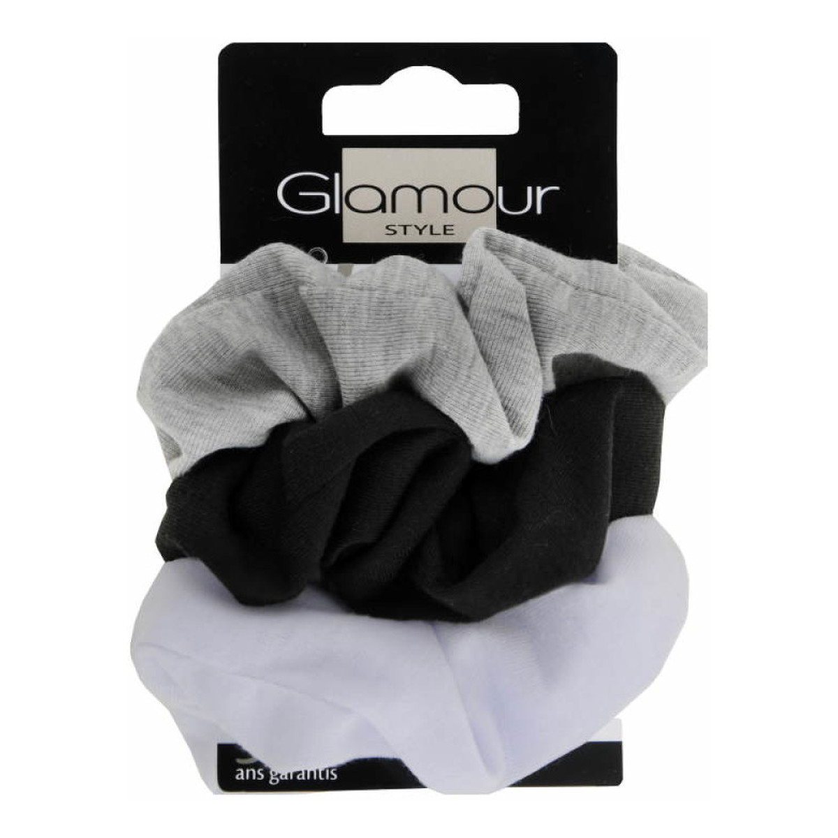 Glamour Zawijka scrunchie gumka do włosów Mix 3szt