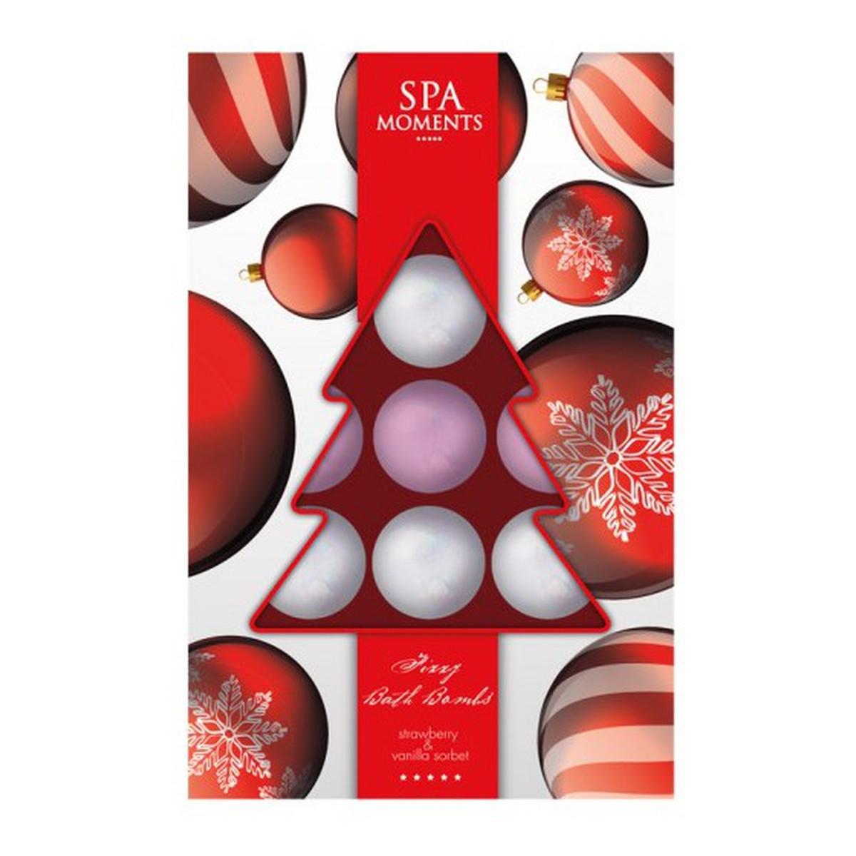 Spa Moments Musujące Kule do Kąpieli Truskawkowo Waniliowy Sorbet 10 x 20g