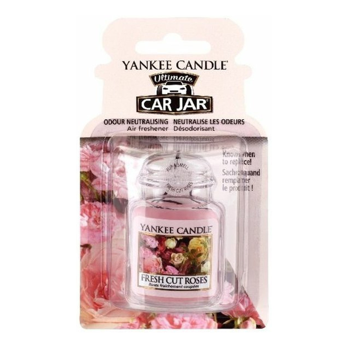 Yankee Candle car jar Ultimate wiszący odświeżacz do samochodu Fresh Cut Roses