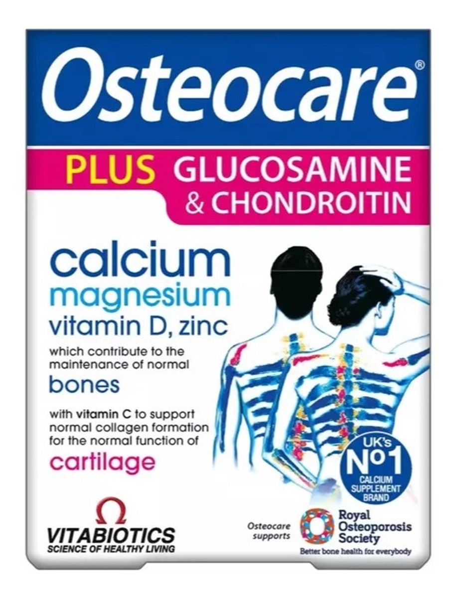 Osteocare plus glucosamine chondroitin suplement diety z glukozaminą i chondroityną wspierający zdrowie kości 60 tabletek