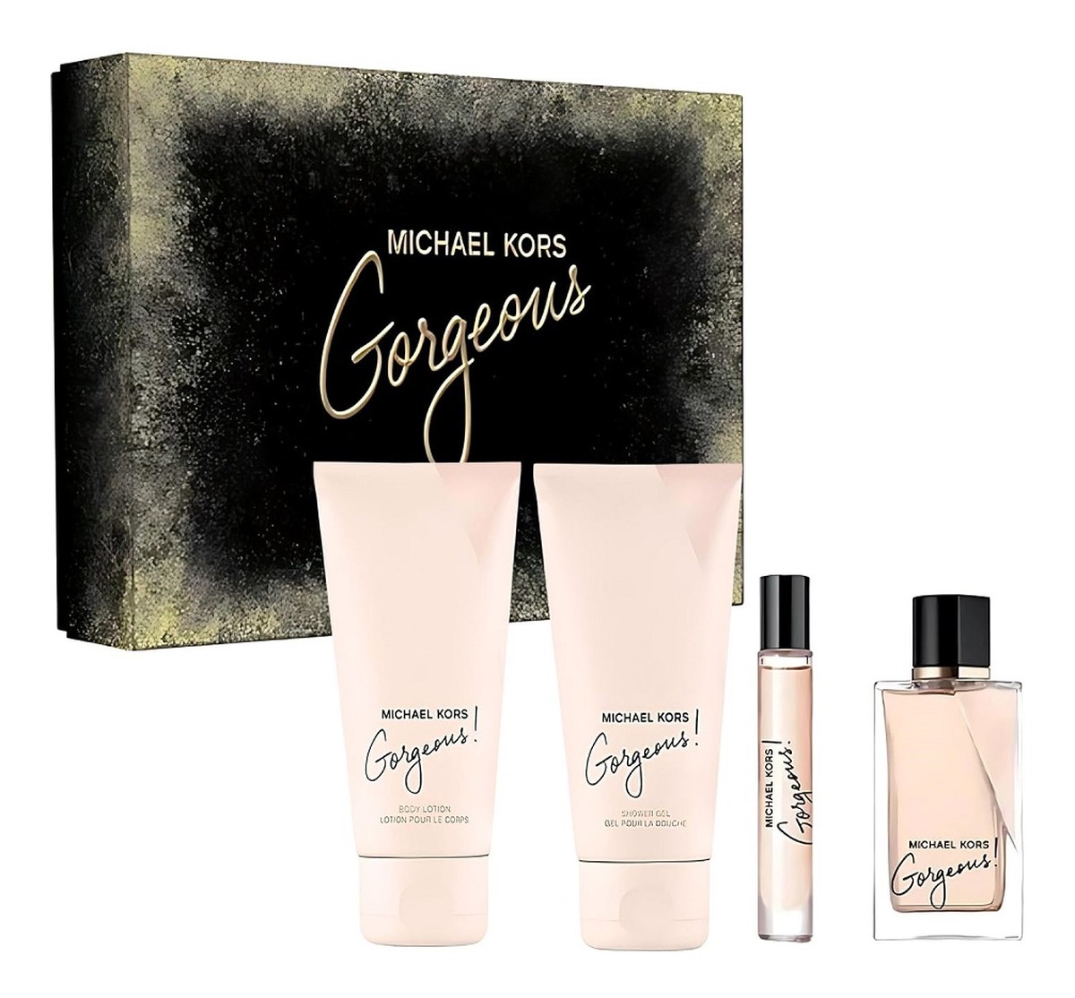 Zestaw woda perfumowana spray 100ml + żel pod prysznic 100ml + balsam do ciała 100ml + woda perfumowana spray 10ml