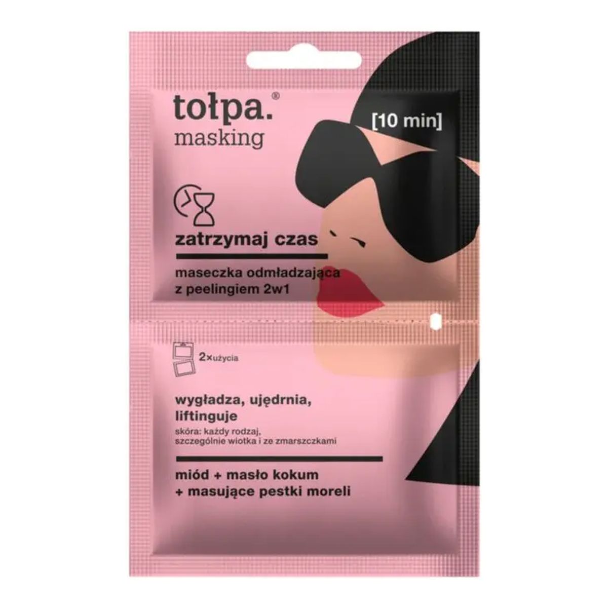 Tołpa Masking Zatrzymaj czas maseczka z peelingiem odmładzająca 2w1 10ml