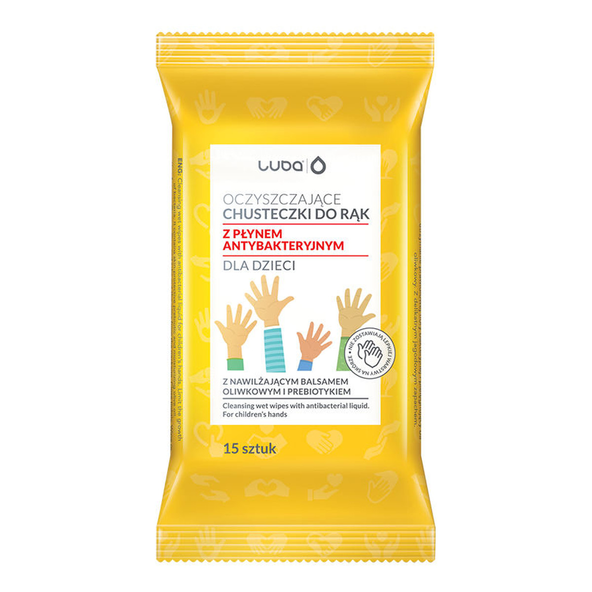 Luba Chusteczki oczyszczające do rąk z płynem antybakteryjnym dla dzieci