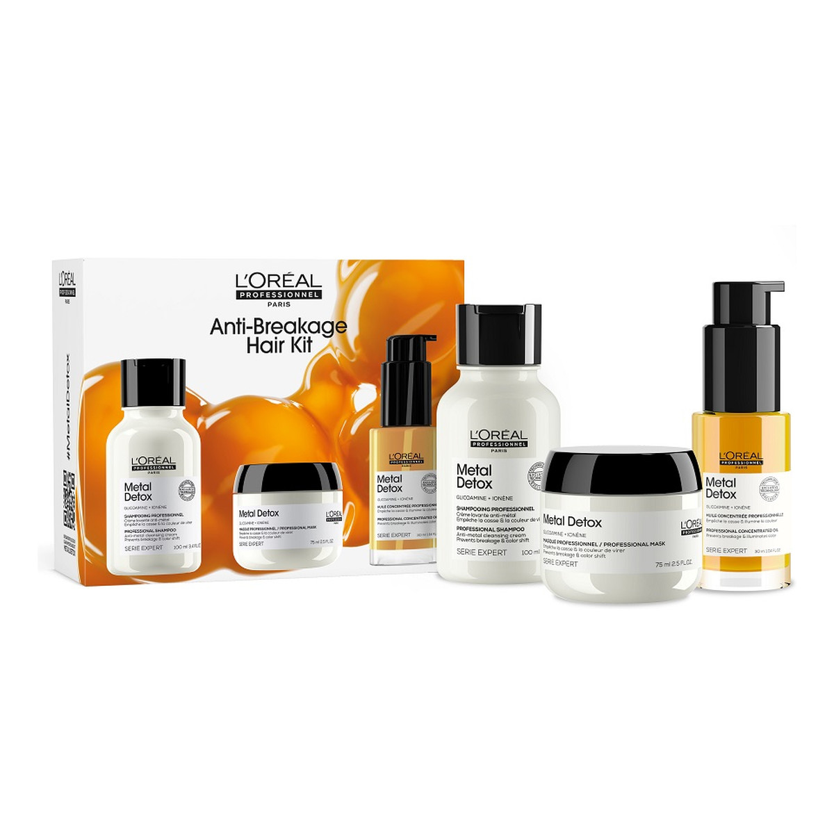 L'Oreal Paris Serie Expert Metal Detox zestaw szampon 100ml + maska 75ml + olejek 30ml 75ml