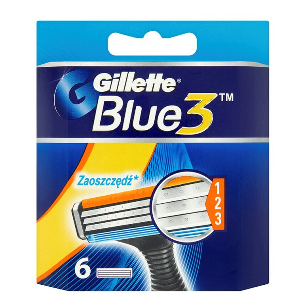 Gillette Blue 3 Wkład Do Maszynki Wymienne Ostrza 6szt.