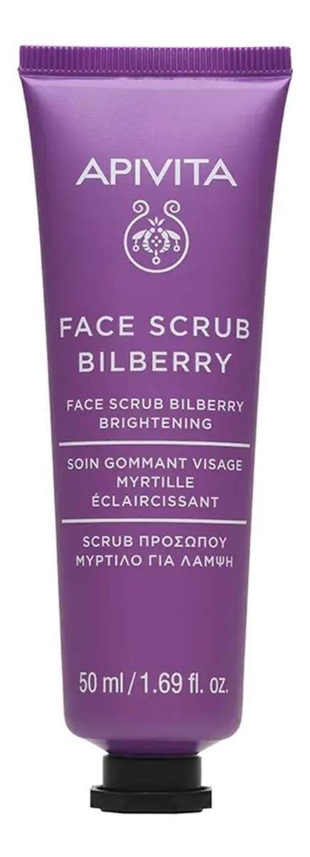 Face scrub bilberry brightening delikatny peeling rozświetlający do twarzy borówka