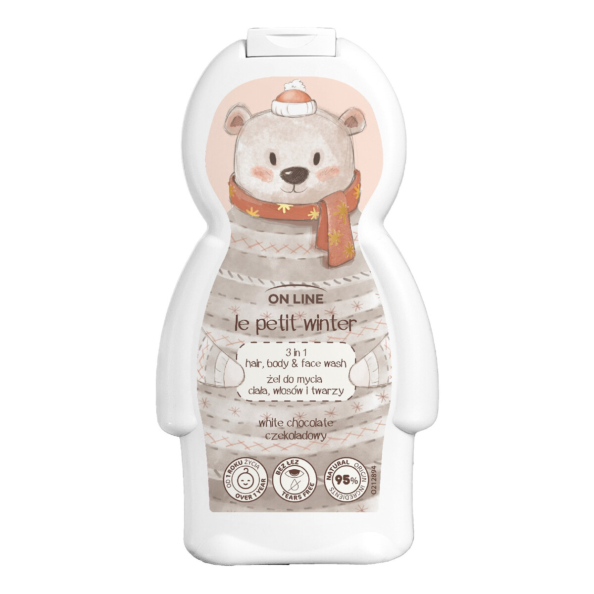 On Line Zimowy Miś Żel 3w1 do mycia ciała włosów i twarzy 350ml