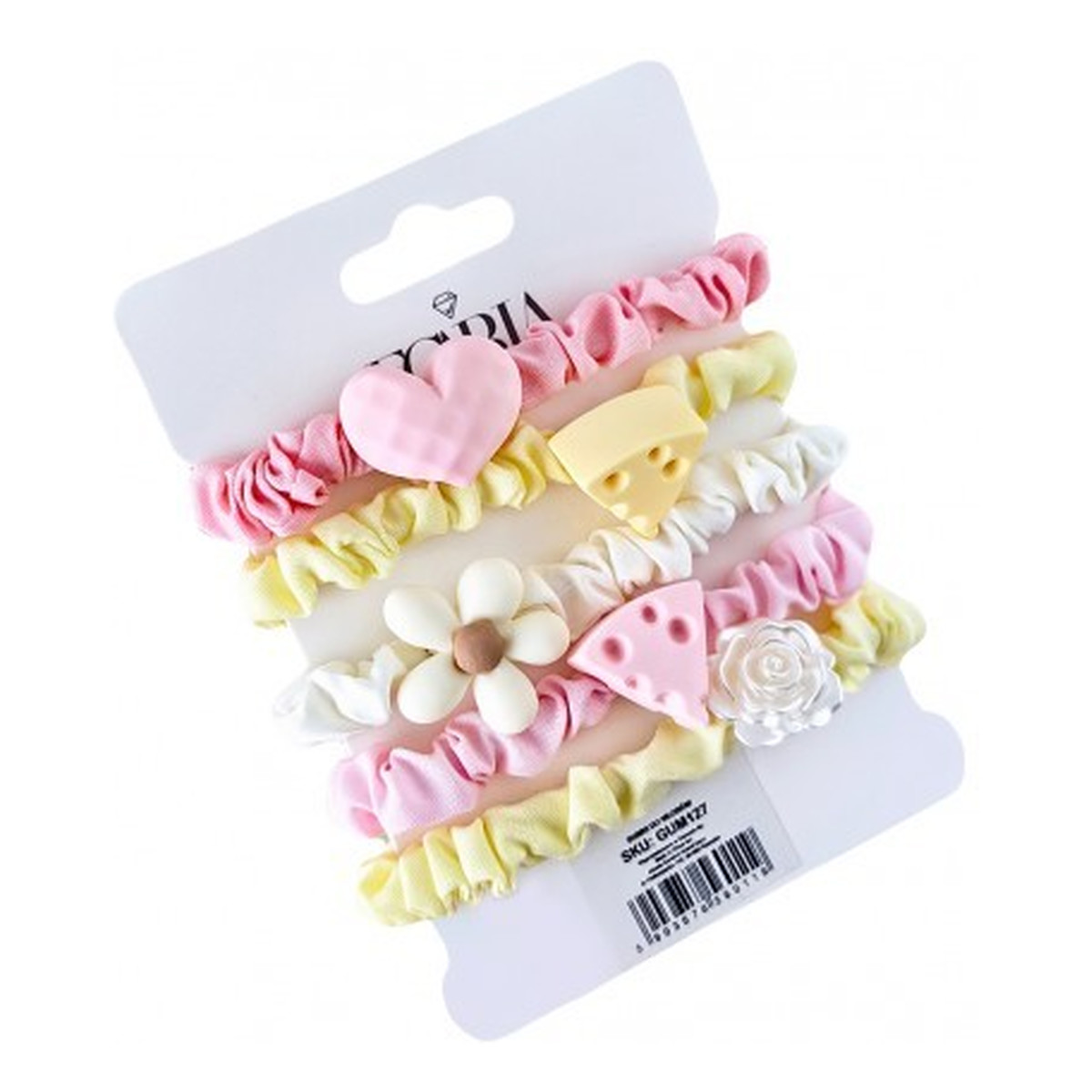 Ecarla Gumki - frotki do włosów typu "scrunchie" (G127) 5szt.