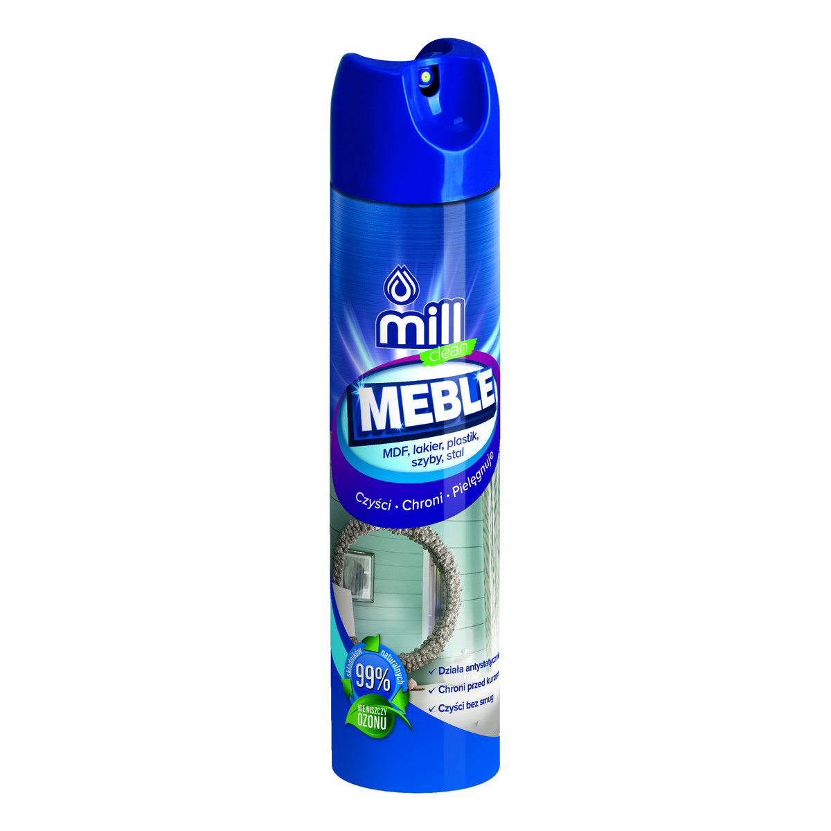 Mill CLEAN Preparat do pielęgnacji drewnianych mebli w aerozolu UNIWERSAL 250ml