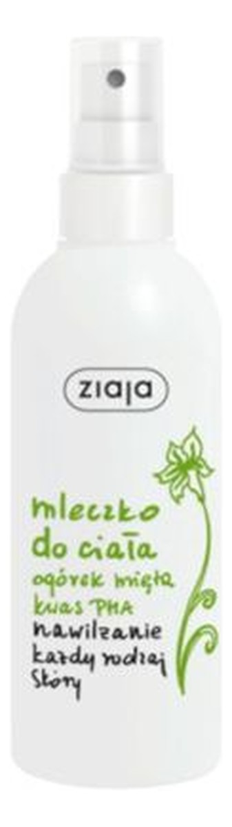 Mleczko do ciała w sprayu każdy rodzaj skóry kwas PHA Ogórek I Mięta