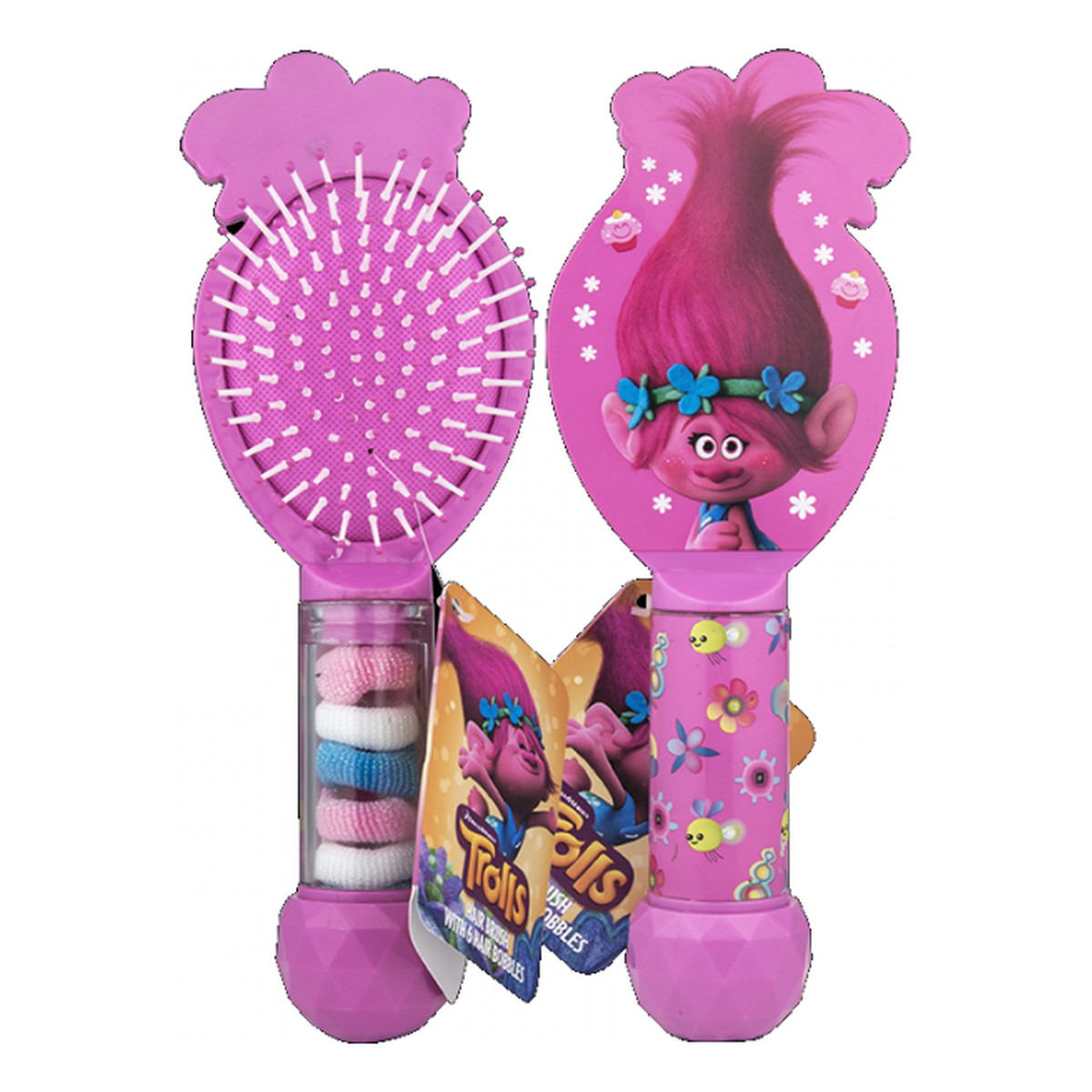 DreamWorks TROLLS SZCZOTKA DO WŁOSÓW Z GUMKAMI