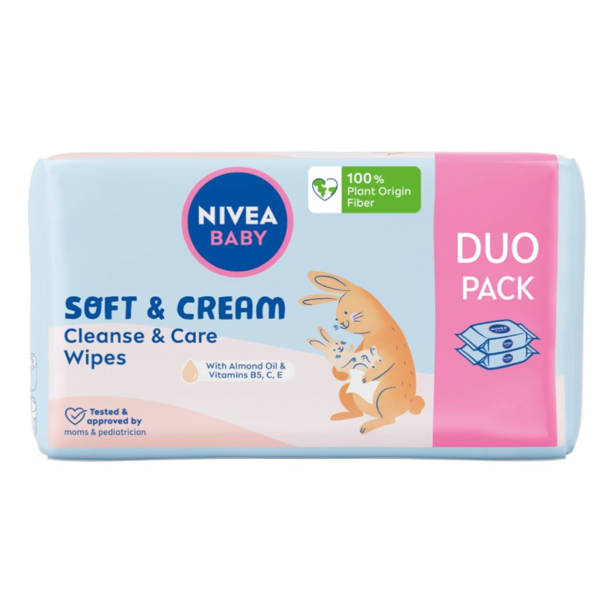 Nivea Baby soft cream chusteczki biodegradowalne 2x57szt