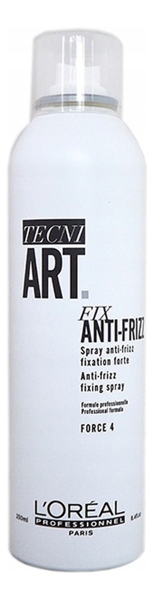 Fix Anti-Frizz Fixing Spray mocno utrwalający lakier do włosów Force 4