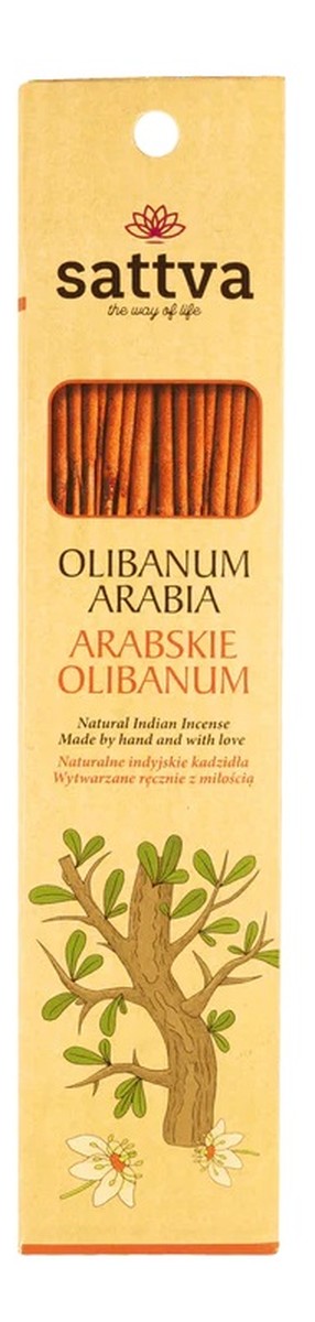 Natural indian incense naturalne indyjskie kadzidełko olibanum arabia 15szt
