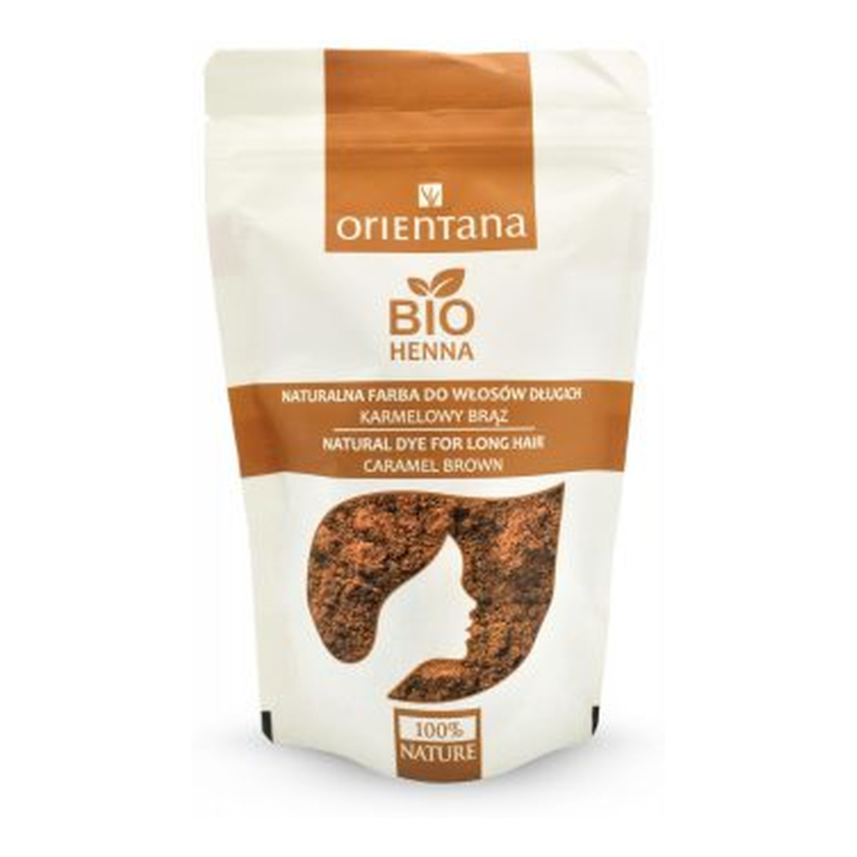 Orientana BIO Henna Do Włosów Długich Karmelowy Brąz 100g