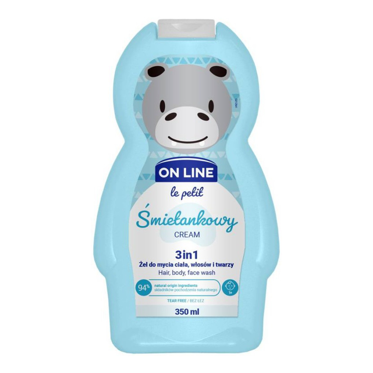 On Line Le Petit Żel do mycia ciała,włosów i twarzy 3w1 dla dzieci Śmietankowy 350ml
