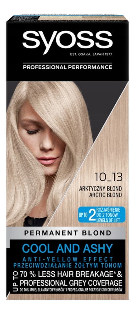 Permanent blond farba do włosów trwale koloryzująca 10_13 arktyczny blond