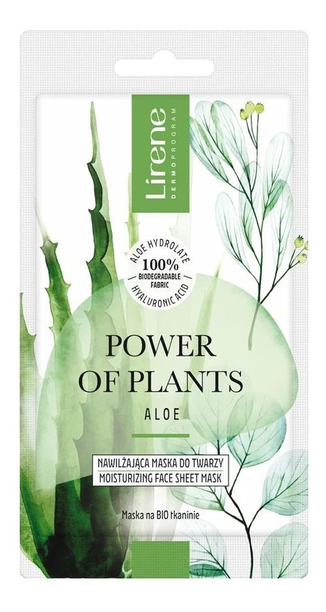 Power of plants nawilżająca maska do twarzy aloes