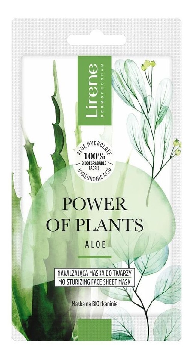 Power of plants nawilżająca maska do twarzy aloes 17g